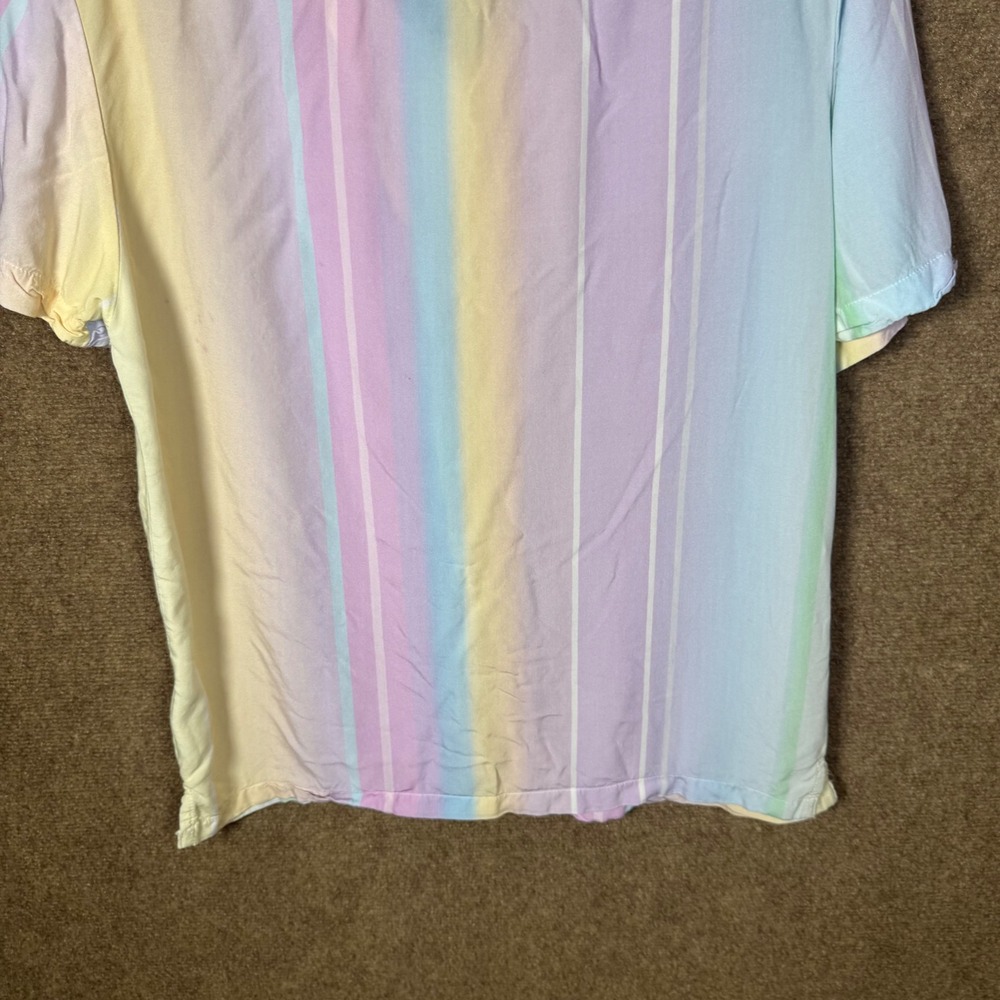 Cactus Man Mens Medium Button Down Pastel Short Sleeve Soft Colorful Ricky Singh - Picture 9 of 9